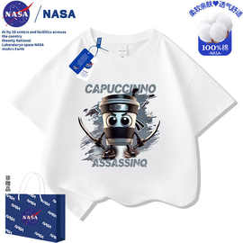 NASA外国山海经纯棉夏装短袖Cappuccino Assassino男女童T恤上衣