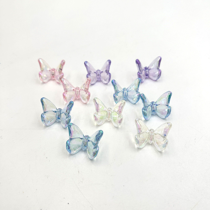 23 * 21mm UV color-plated transparent acrylic three-dimensional butterfly vertical hole wing small butterfly DIY car accessories 23 * 21mm UV color-plated transparent acrylic three-dimensional butterfly vertical hole wing small butterfly DIY car accessories