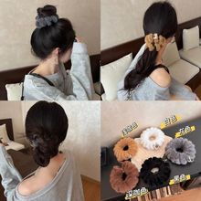 超大一个!毛毛电话线~不伤发高弹力秋冬氛围大号毛绒电话线发圈