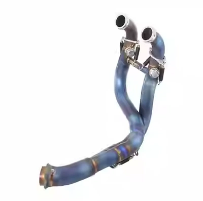 of the original drum | Exhaust pipe - duke790890adv800nkmt-titanium-alloy-front-section-burnt-blue-china-unicom