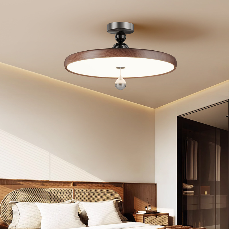 Dormitorio candelabro retro pastoral americano 2025 nuevo estilo estilo francés crema color nogal protección ocular luz de la habitación del dormitorio principal