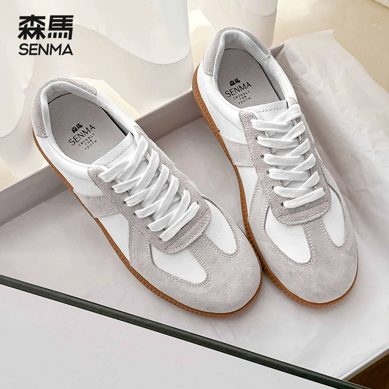 Кроссовки (Semir) спортивные универсальные с мягкой подошвой, белые/бежево‑розовые, 35–40