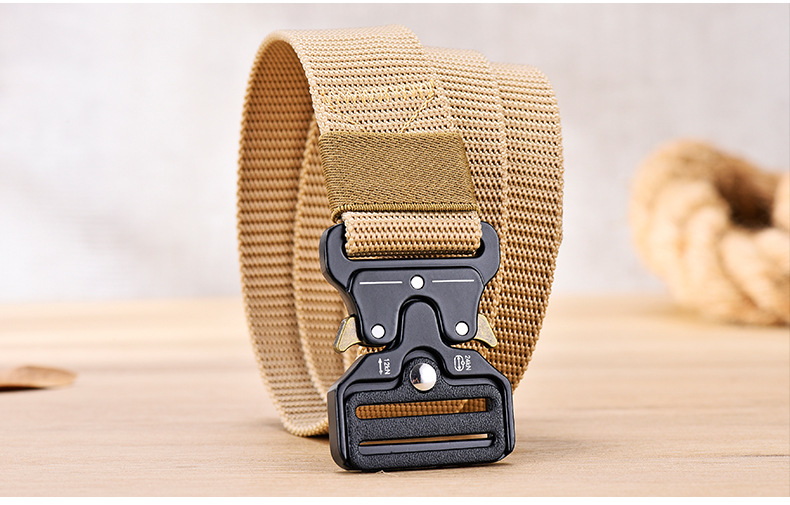 Sınır Ötesi Özel Cobra Taktik Kemeri Outdoor İş Kıyafeti Asker Eğitimi Toka Tuval Yapay Nylon Kayış Erkek Örgülü Pantolon Kayışı