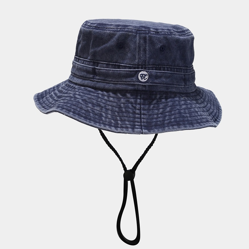 Sombrero de pescador estilo vintage británico 2024, nuevo estilo, lavado, con parches, retro, a prueba de viento, para exteriores, para hombre y mujer, para ciclismo.