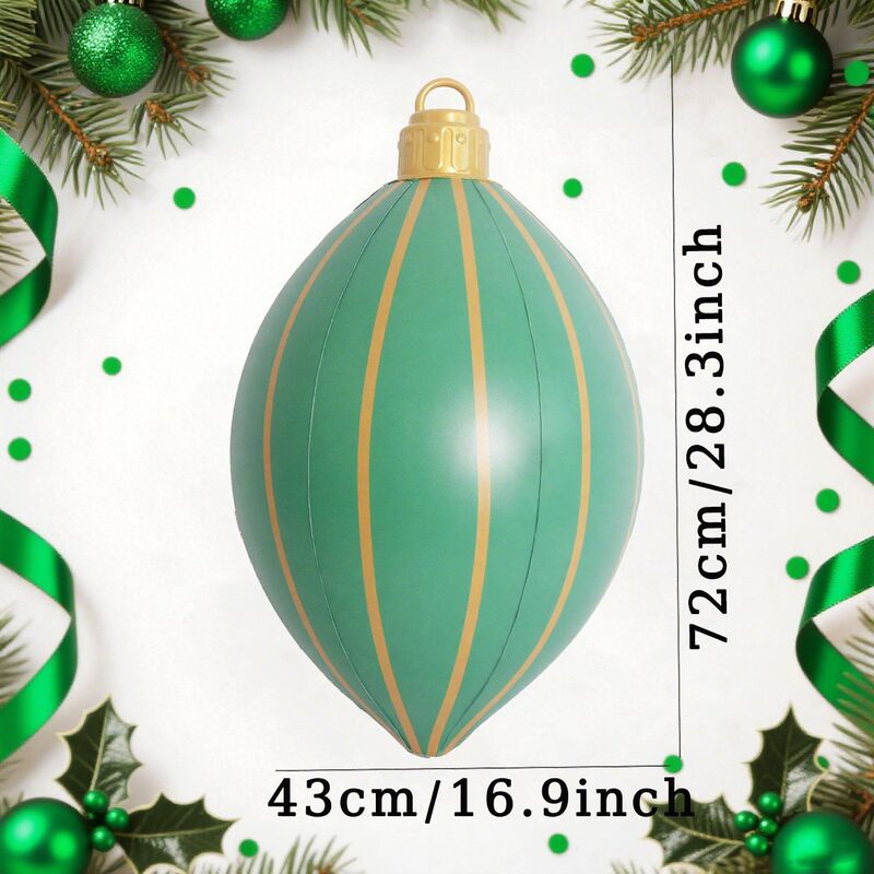 跨境圣诞节用品Christmas庭院派对氛围装饰布置PVC灯笼充气圣诞球|undefined