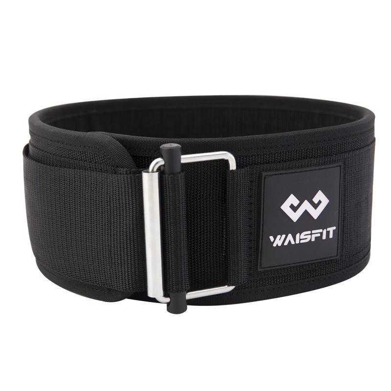 Cinturón de levantamiento de pesas deportivo transfronterizo con hebilla de autobloqueo, cinturón de fitness azul para sentadillas, equipo de protección para peso muerto, entrenamiento de levantamiento de potencia