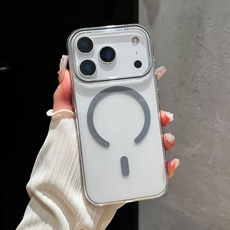 简约高透亚克力适用苹果17手机壳透明超薄iPhone16promax防摔硬套|undefined