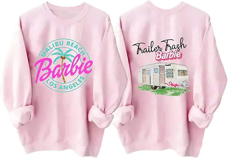 Cross-Border European and American Tops Come On, Barbie Movie Autumn Hot Sale New Fashion Casual Pure Cotton Sweatshirt