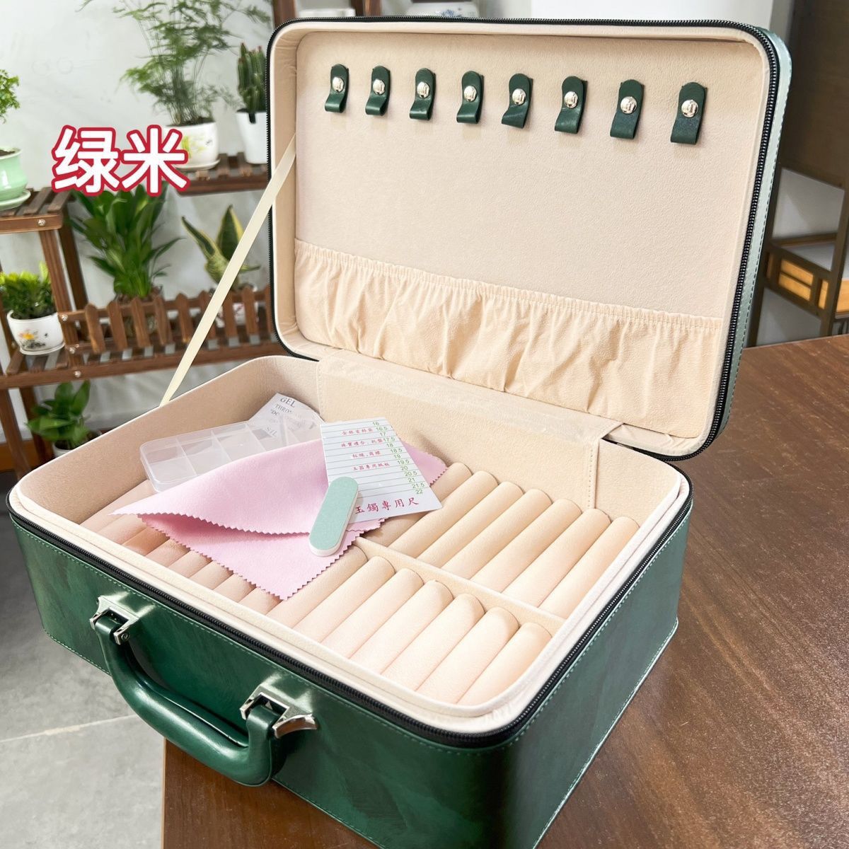 Brazalete caja de almacenamiento 15 dígitos brazalete caja de joyería jade jade caja de oro y plata caja de exhibición caja de joyería portátil caja doméstica