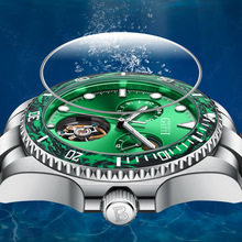 德国布加迪手表正品牌防水商务外贸夜光跨境爆款钢带全自动机械表