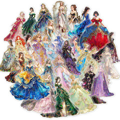 LSpetスカート少女シリーズシールプリンセスドレス30枚