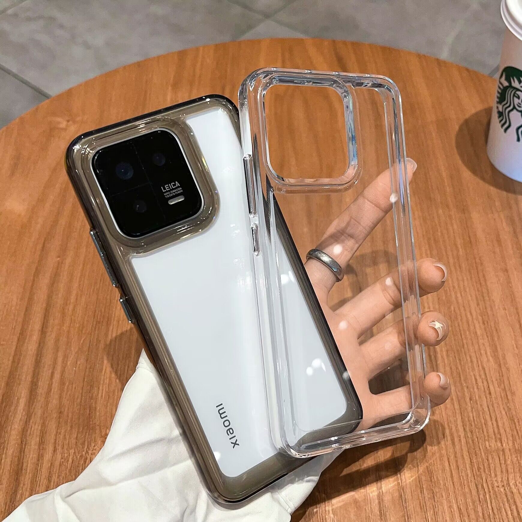 Carcasa espacial adecuada para funda de teléfono móvil Xiaomi 17PRO, carcasa rígida de acrílico de alta transparencia 14, cobertura total, orificio grande, funda protectora anticaídas