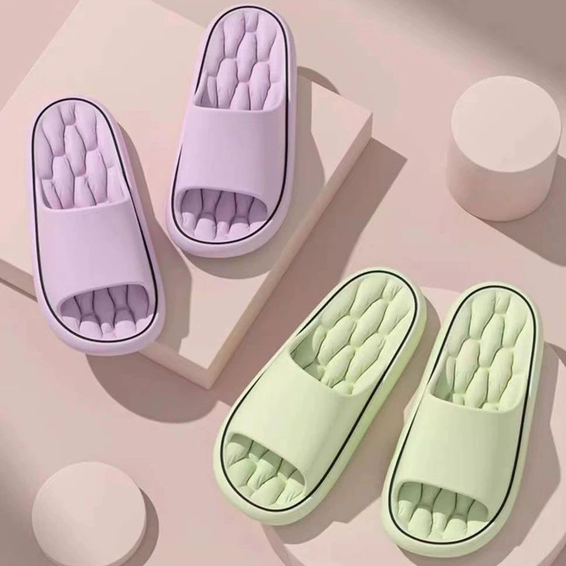 Летняя платформа слайд, тапки для любимых, нескользящая дышащая обувь для дома