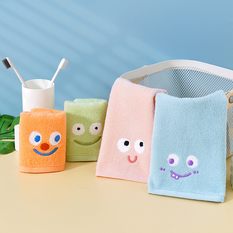 Infant Cartoon Super Soft Hand Towel, Household Daily Use, Kidsren's Bath and Face Towel, Cute, Environmentally Friendly Pure Cotton