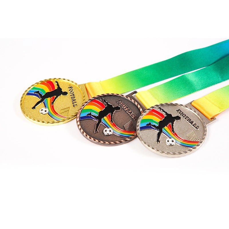 Medalla deportiva maratón medalla de fútbol haciendo listado de Honor premio conmemorativo capítulo metal aleación de zinc Medalla
