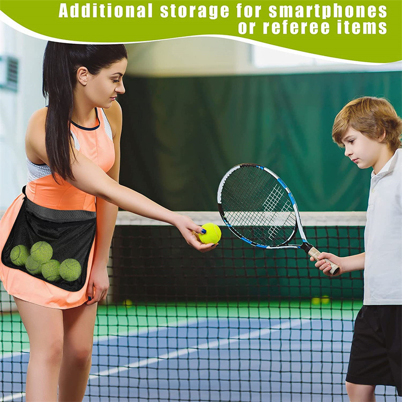 Sac de rangement portable pour balles de tennis, tennis de table, balles de golf, sac de taille pour balles d'entraînement et d'apprentissage du service_voghion.com