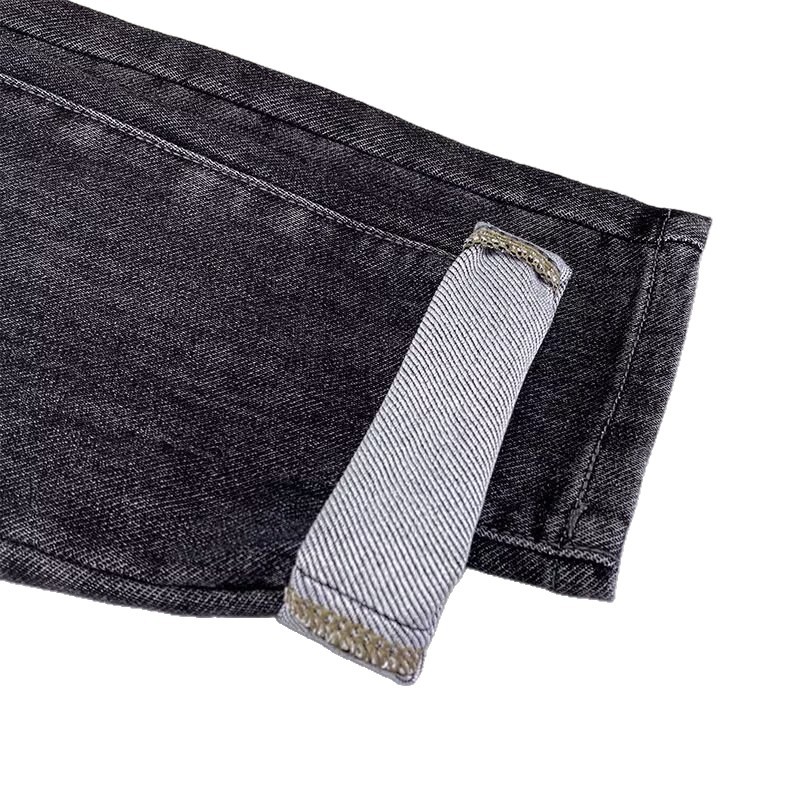 Abbigliamento da uomo Jeans elasticizzati in denim da uomo, vita elastica, gamba dritta, stile harem, pantaloni da lavoro casual e larghi, resistenti_voghion.com