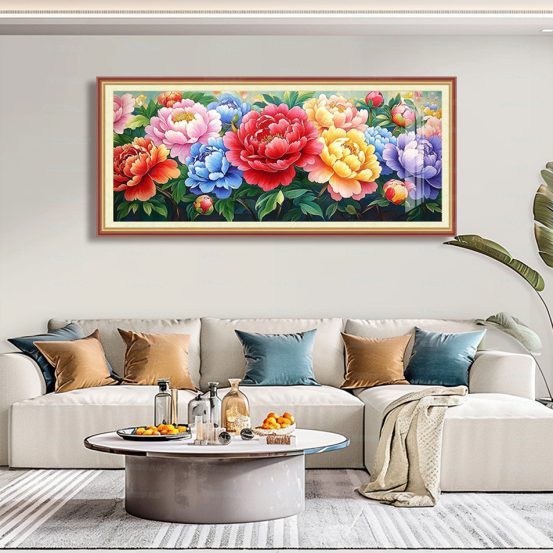 [Algodón importado] Mona Lisa real bordado a mano de flores ricas y nobles bordados chinos de color nacional image 7