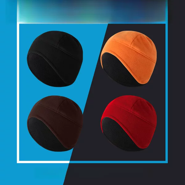 Fleece-Lined Windproof Lei Feng Hat with Ear Protection for Outdoor Cycling, Thickened and Warm