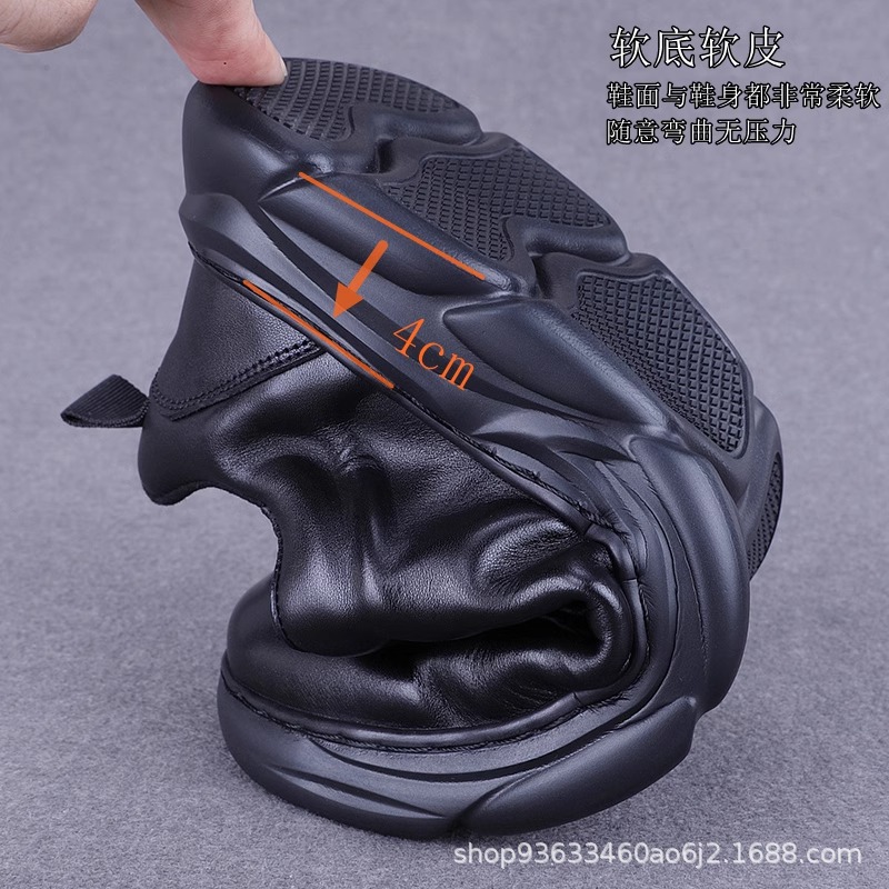 대외 무역 가죽 남성 신발 2024 가을 패션 조커 가죽 신발 탑 카우 히드가 두꺼운 캐주얼 스포츠 가죽 신발 남성용