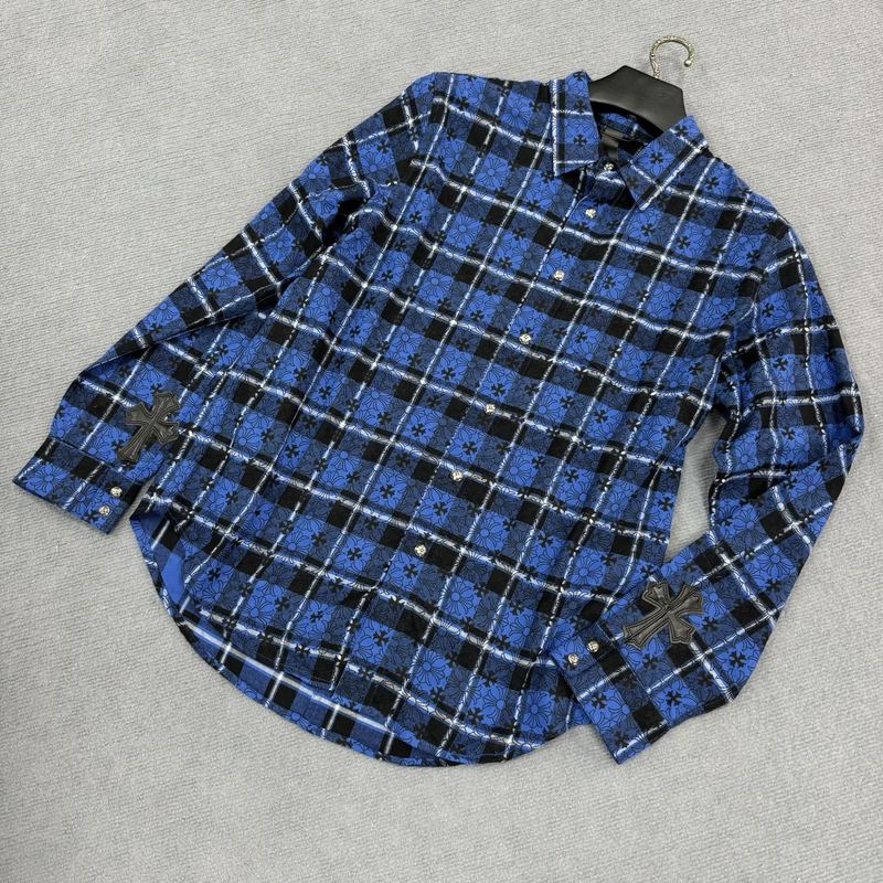 【Dujia既製品正規版】CHクロウ レトロチェック柄シャツ 長袖シャツ ジャケット 男女兼用 工場バッチ|undefined