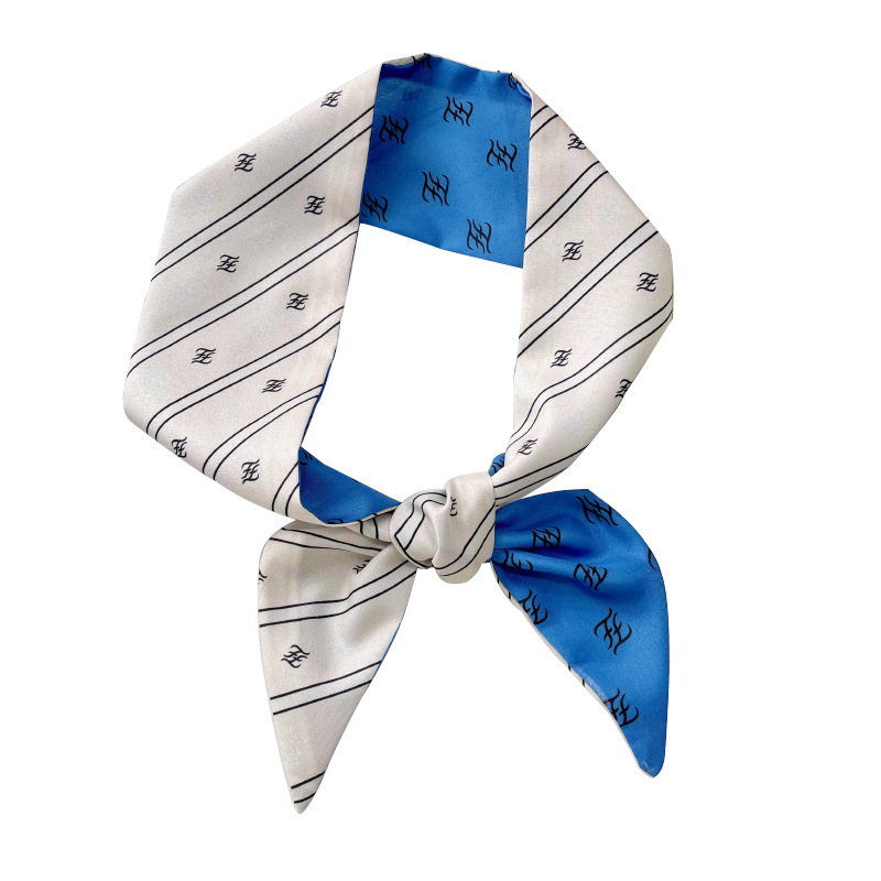 Primavera y verano de mujeres delgadas y largas bufandas de seda nuevas multifuncionales ataduras de cabello bolsa correa de cabello bufandas