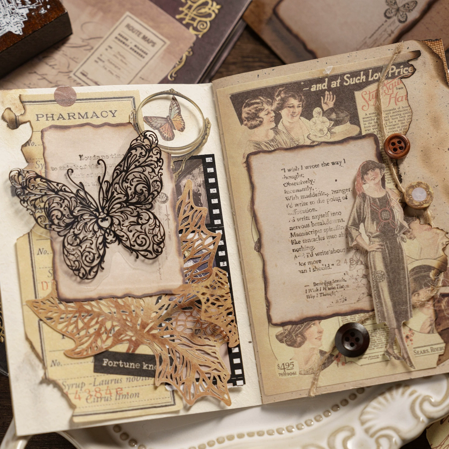 陌墨 Jiao Bian Old Dream Series Alien Convenience Paste Light Retirus Burning Student Leave Message Notes Bringing Materials