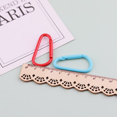 DIY Accessory Part No. 5 D-shaped Colorful Painted Mountain Climbing Buckle Key Ring Spring Hook Climbing Hook Key Hanger