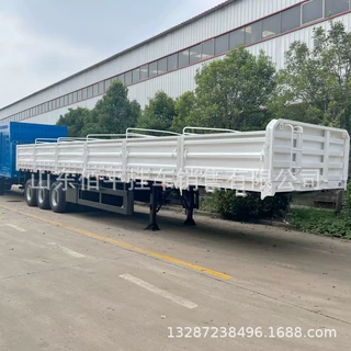销售半挂车 轻体物料运输车 侧翻自卸半挂车 标车侧翻半挂车