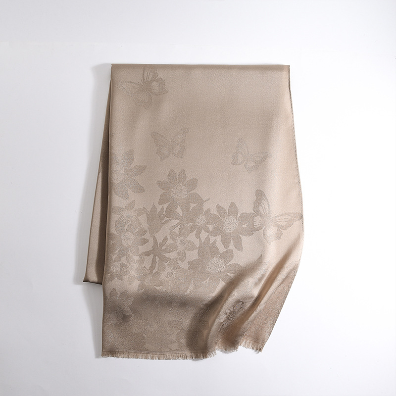 Sciarpa da donna estiva double face, versatile, con stampa, design semplice, accessorio per capospalla._voghion.com