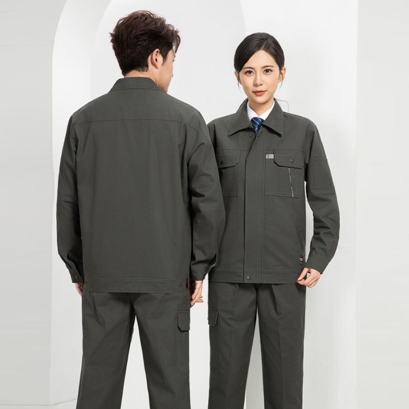 春秋工作服男装长袖耐磨耐脏厂服电焊车间工厂秋季劳保服工服工装|undefined