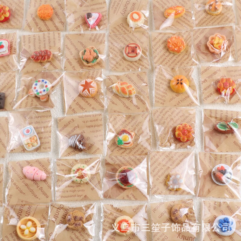 [Multiple Choices] Mini Cake Dessert Bread Food Toy Individually Packaged Miniature Simulation Children's Play House
