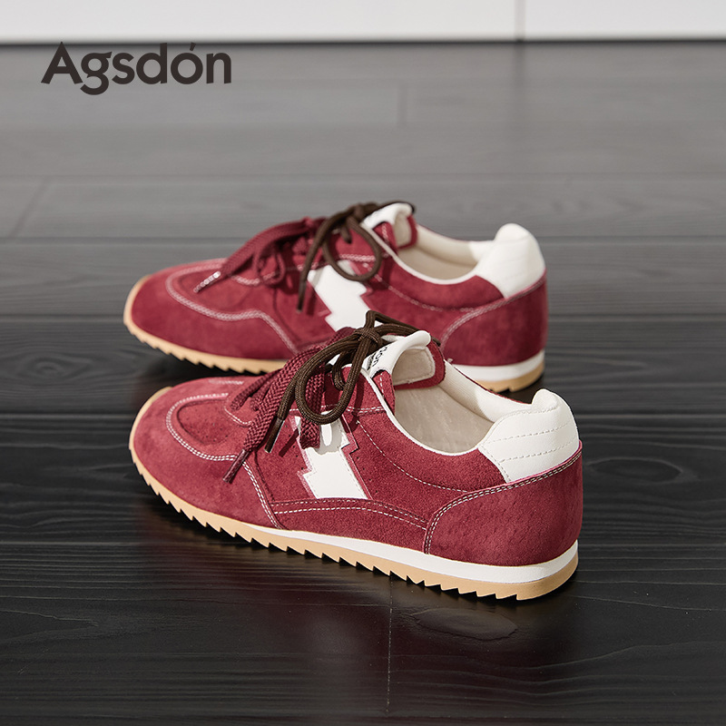 Zapatos de entrenamiento alemán rojos de la antigua mujer 2026 nuevo primavera retro zapatos descalzos ballet Gump zapatos deportivos