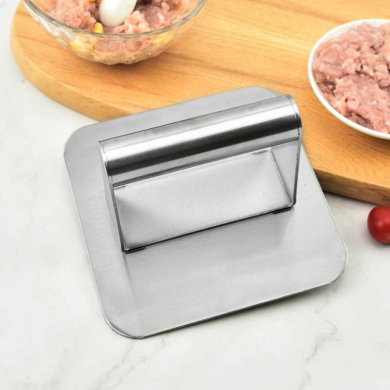 304 нержавеющая сталь Квадратный прижиматель мяса ручной прижимной котлет бургер пресс-формы для мяса стейк кухонный инструмент