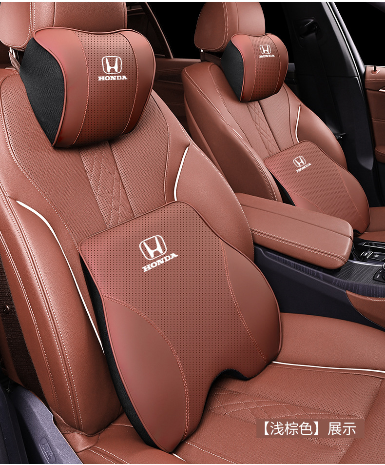 Suitable for Honda Headrest Neck Pillow Accord Binzhi Civic CRV Crown Road URV Car Waist Cushion Pillow Interior Supplies