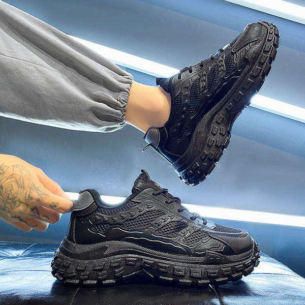 Men's summer breathable wear-resistant non-slip black sports tires