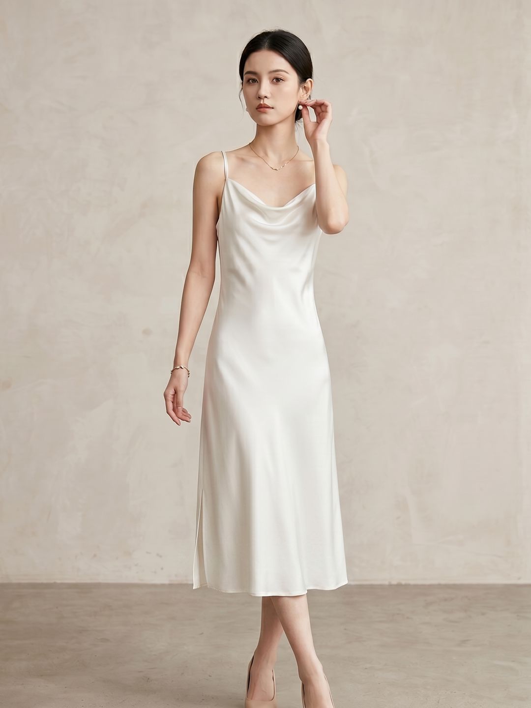 Elegant summer silk skirt