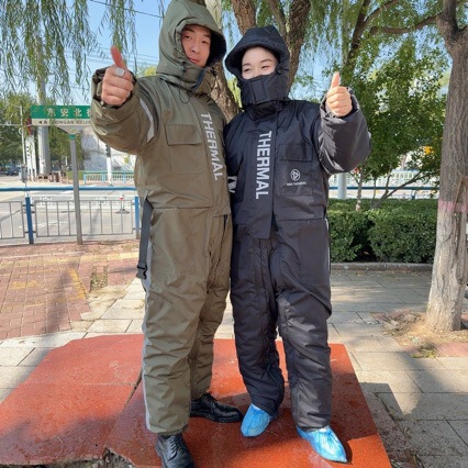 New Cycling Cold-Proof Clothing, Ski Pants, Men's and Women's One-Piece Cotton Coats, Winter Outwears, Waterproof and Windproof Outdoor Motorcycle Riding