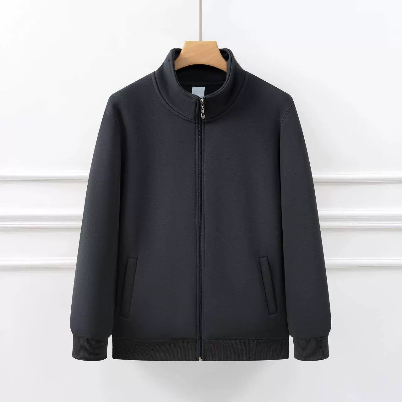 2025款秋冬新款华棉复合牛奶丝面料休闲拉链立领开衫男女外套卫衣