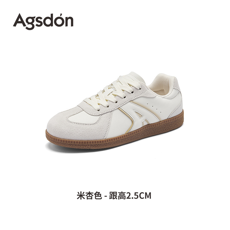 Augu Lion Dengde zapatos de entrenamiento para mujeres 2025 nuevo otoño gran hermoso Agan zapatos deportivos planos zapatos blancos zapatos de skate