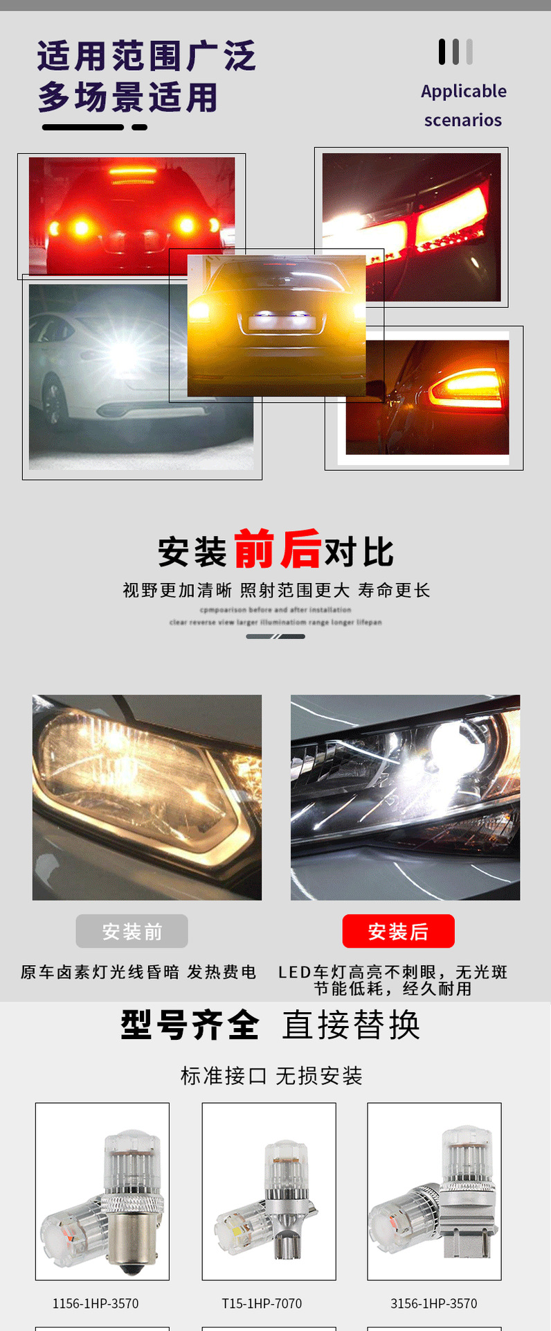 1157 Car Led Turn Signal Car Brake Light Bay15D High Brightness New 1Hps251142P21W Tail Light