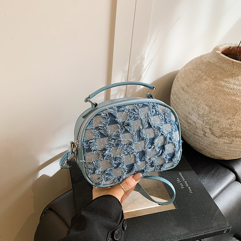 2025 diseño de moda extranjero personalidad casual estrella gradiente denim cadena de hombro bolso de mujer