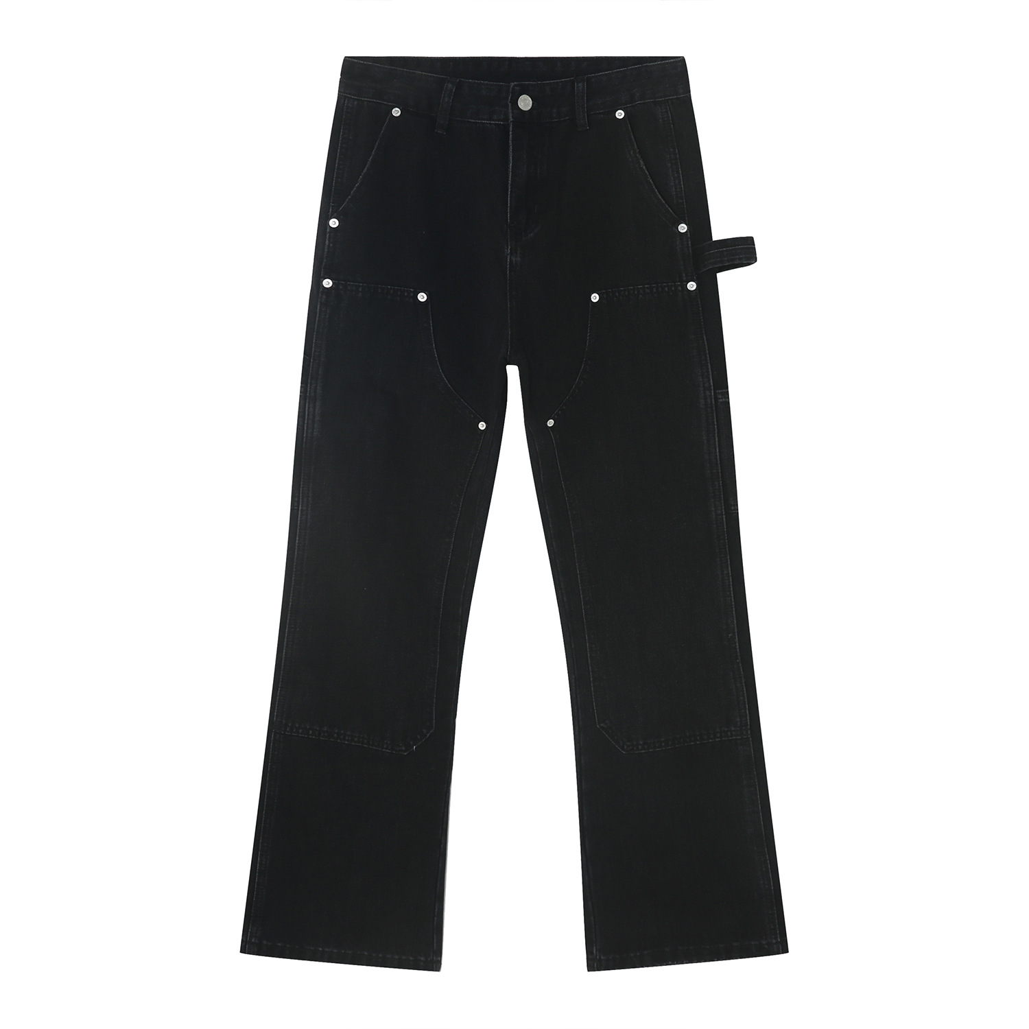 Mtlclothes ropa de hombre | 2023 otoño nuevo estilo coreano slim fit ruffle guapo doble rodilla personalizado decorativo jeans moda