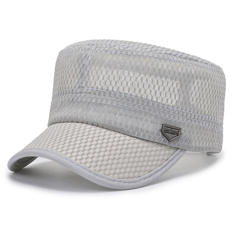 Net zomer eendenbek dunne zonneklep ademend en zonnebrandcrème honkbalpet, veelzijdig voor buitenmensen, platte hoge hoed_voghion.com