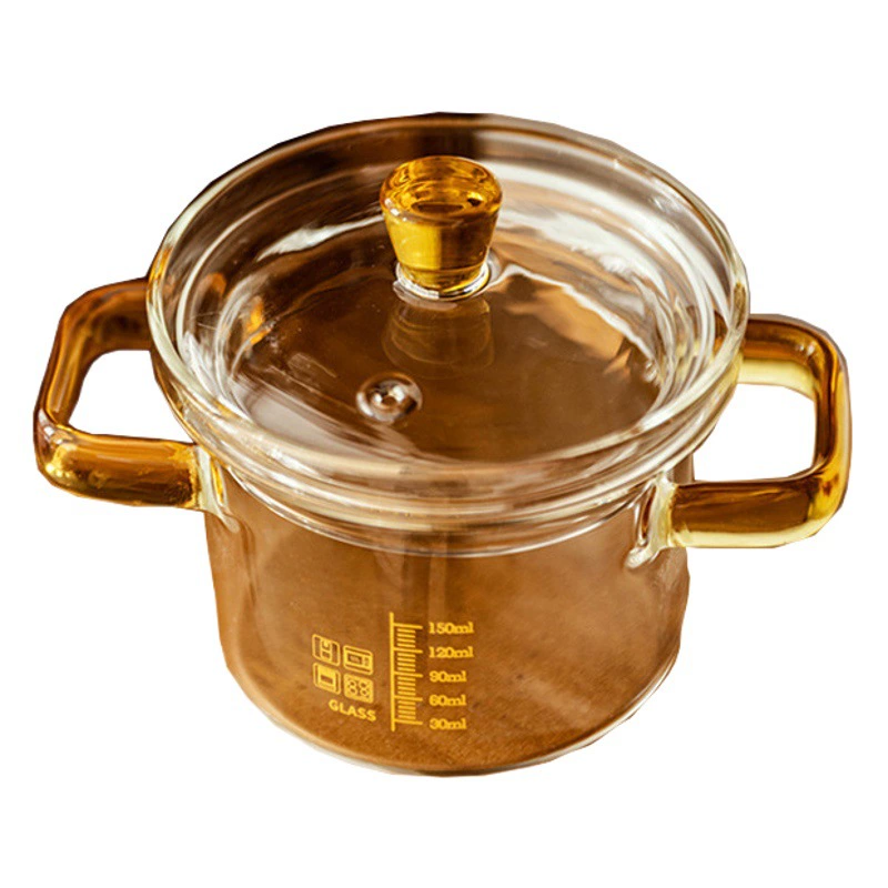 Оптовая Продажа с фабрики Чашка для тушения из боросиликатного стекла Бытовая дымящаяся чашка для яиц прозрачная детская чаша с крышкой Птичье гнездо чаша для лапши быстрого приготовления