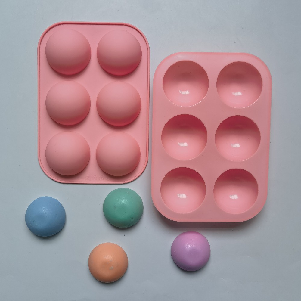 6 pequeñas semicirculares 431 molde de silicona para pastel de chocolate molde de pan herramientas de horneado