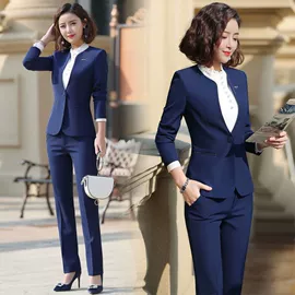 职业女裤套装;小西装;女式衬衫