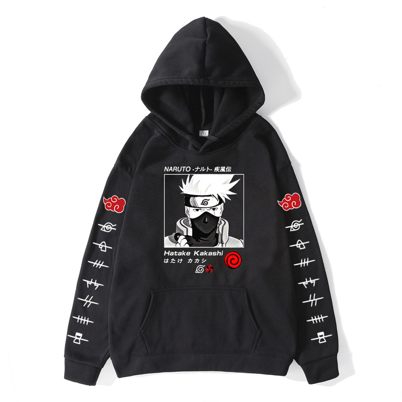 Cross-border Naruto Sweater Naruto Flagwood Kakashi hoodie oversize Trendy Brand hoodie Cross-border Naruto Sweater Naruto Flagwood Kakashi hoodie oversize Trendy Brand hoodie