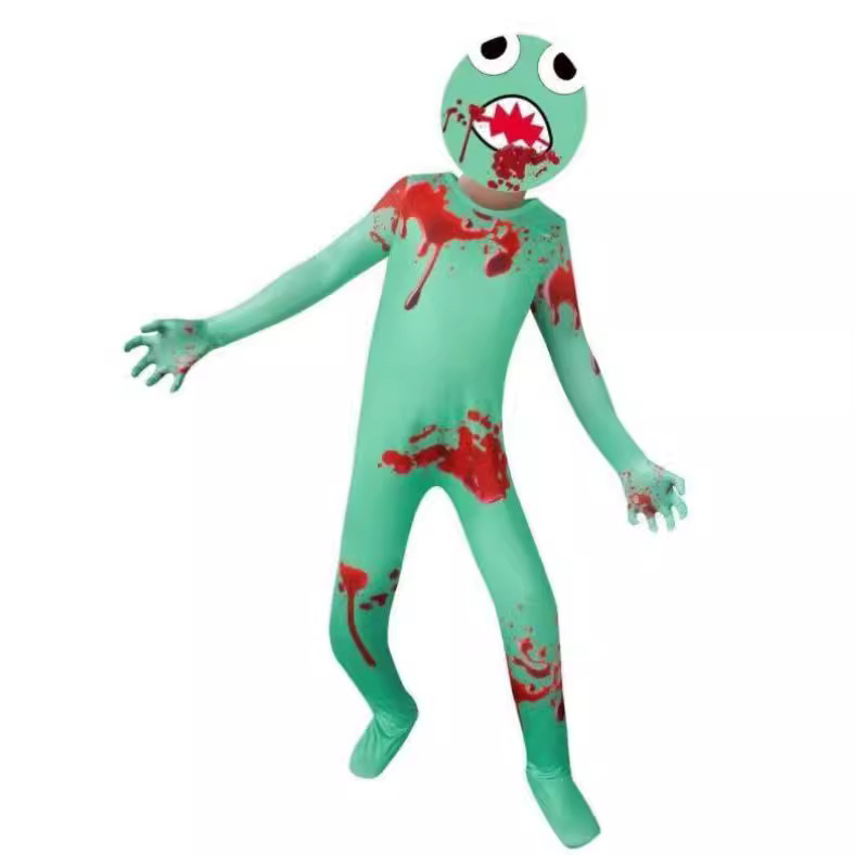 Halloween Rainbow amigos roblox juego cos ropa azul pequeño monstruo traje mono
