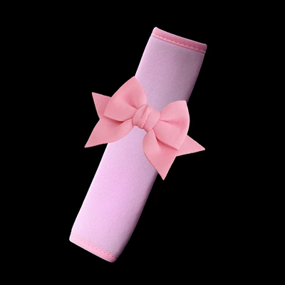 Seat belt shoulder pad Cover Car Soft Anti-Strangle - pink
